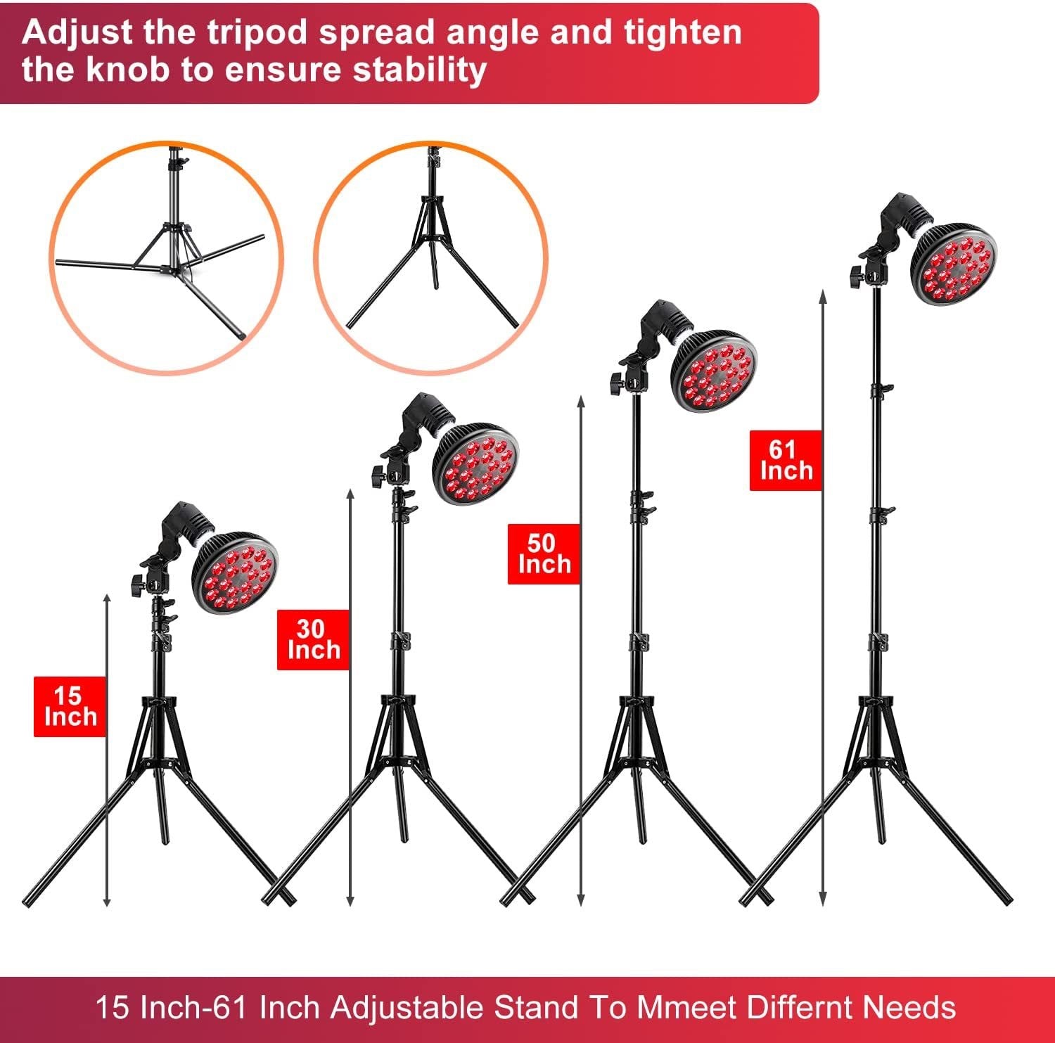 Red Near-Infrared Light Therapy Round Lamps