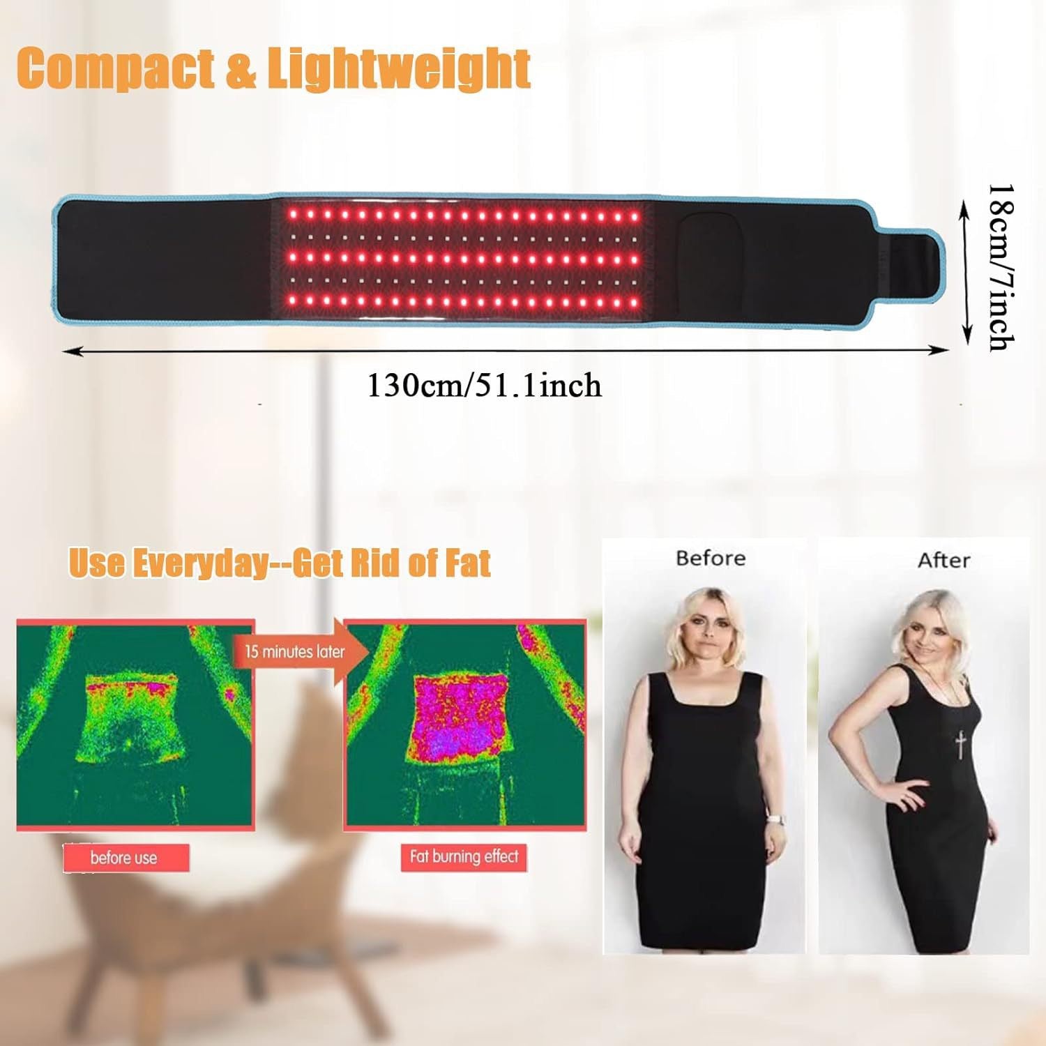 Red and Infrared Light Therapy Belt